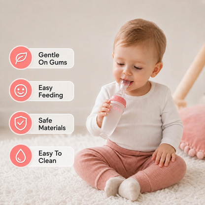 Baby Feeding Bottle with Spoon