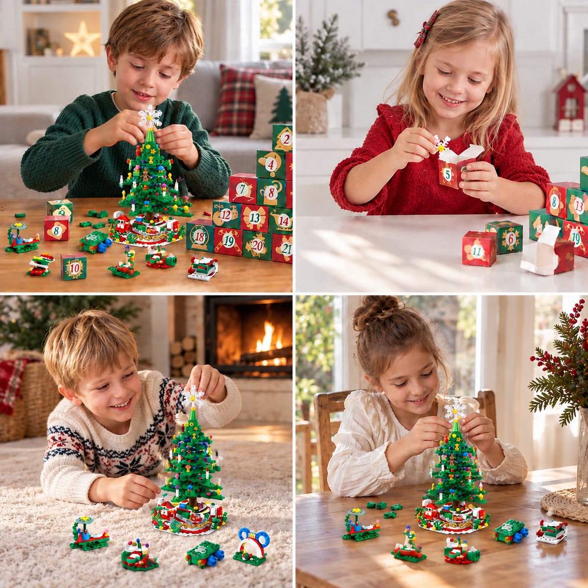 Christmas Tree Building Blocks Advent Calendar for Kids