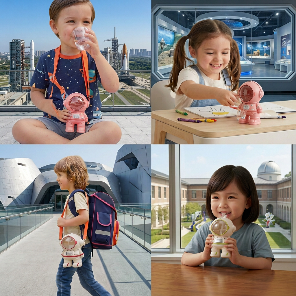 Astronaut drinking bottle for children