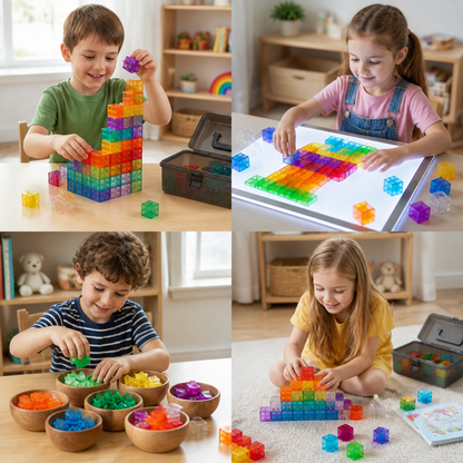 Montessori Cube Building Block Set for Kids