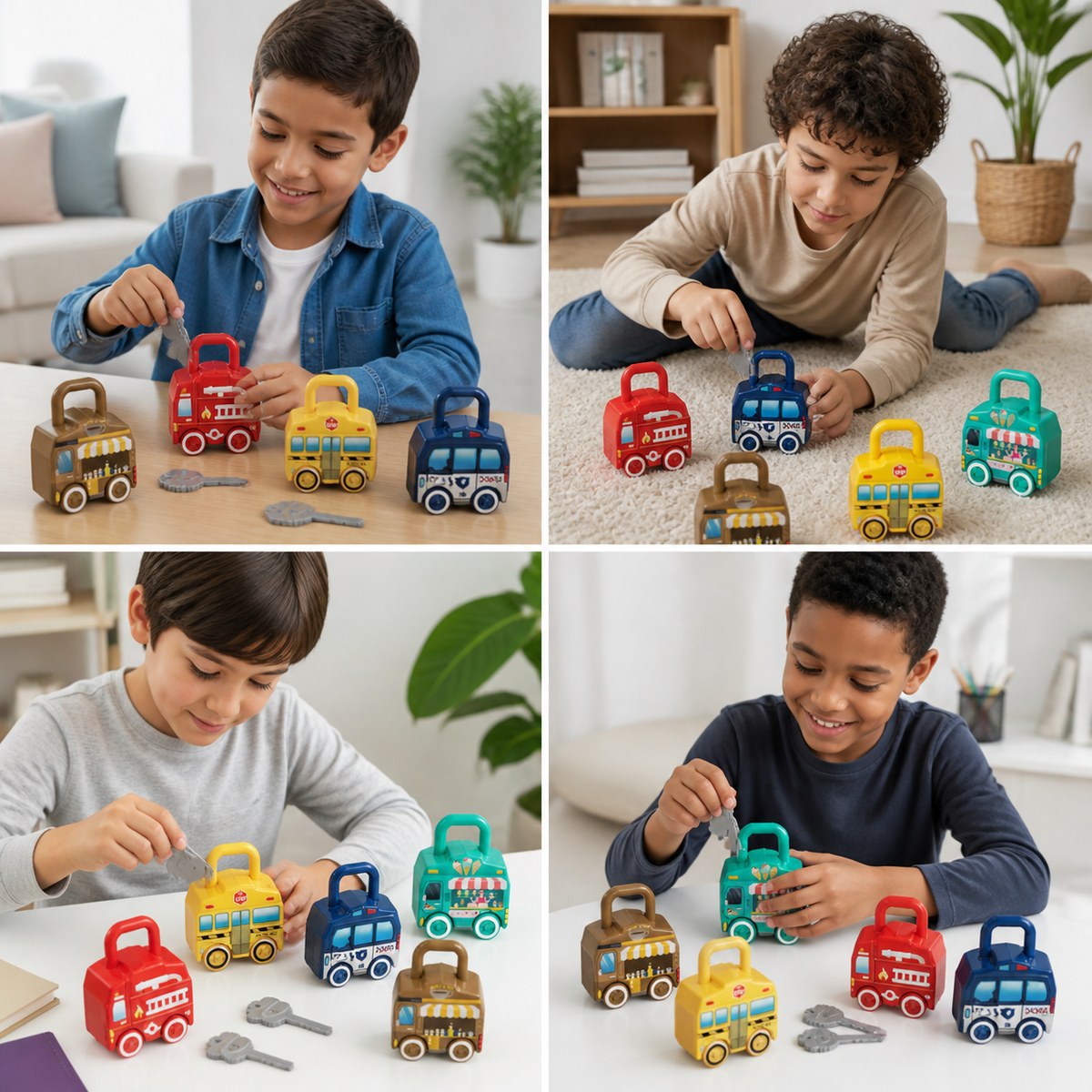 InteractiveLocks - Montessori Learning Toy with Interactive Locks