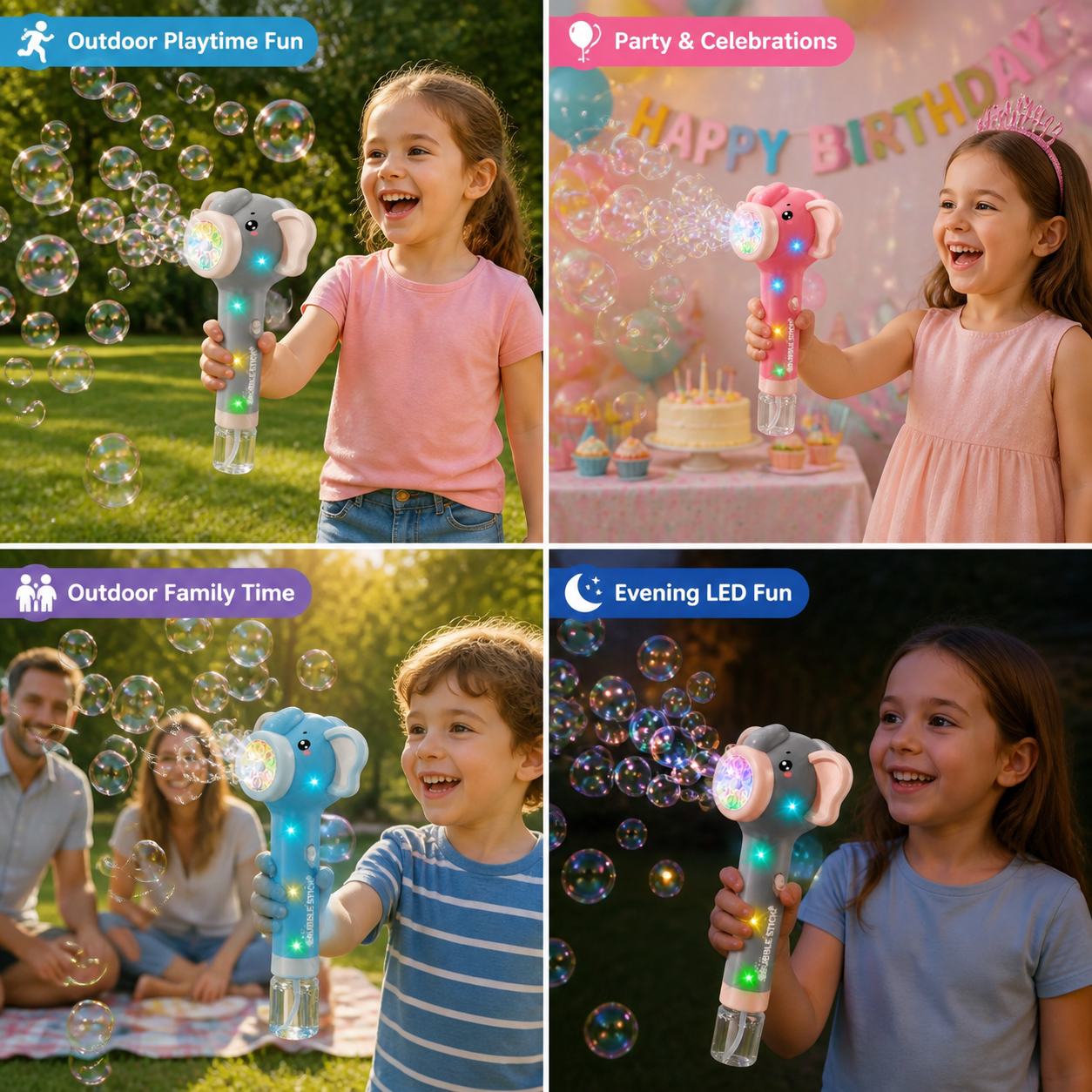 Elephant Bubble Stick Toy
