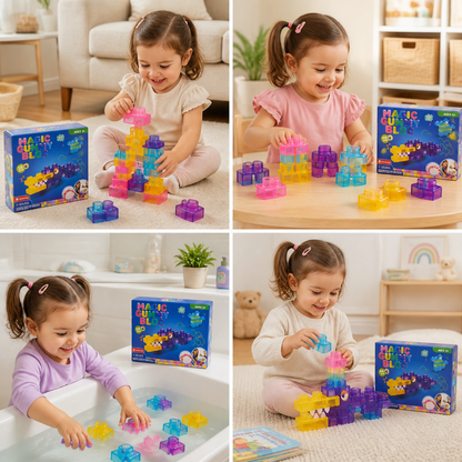 Magical gummy blocks, soft building blocks for children