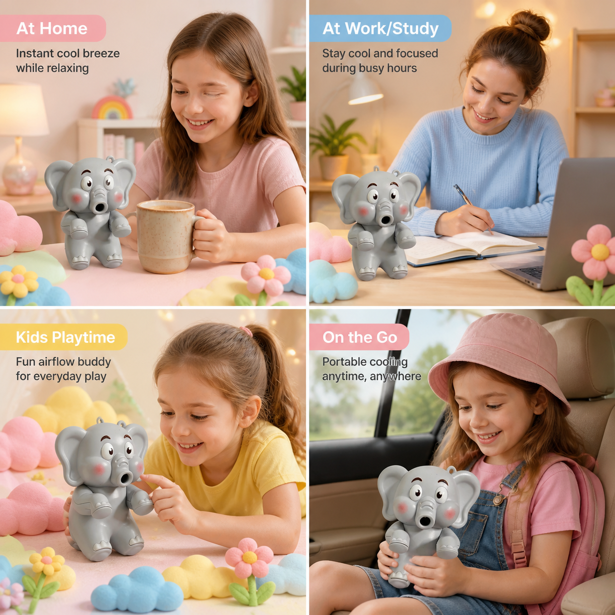 Cute Animal Mug Cooling Fan