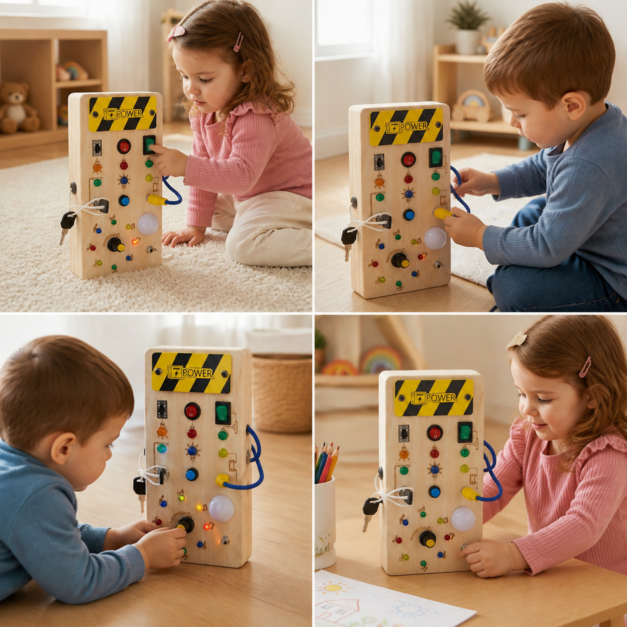Montessori Wooden Activity Board