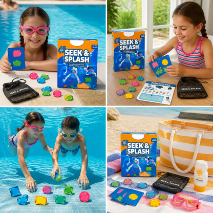 Underwater search & find game with colourful gems