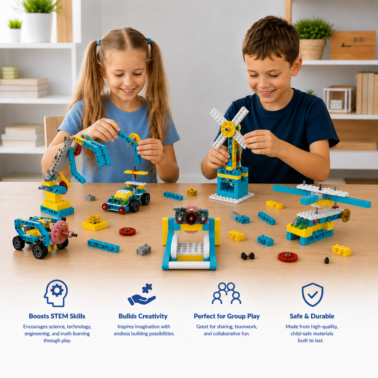3in1 Science and Engineering Building Blocks Play Set