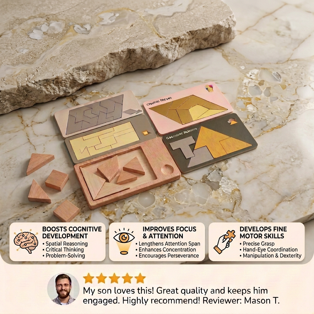 Wooden Tangram puzzle game