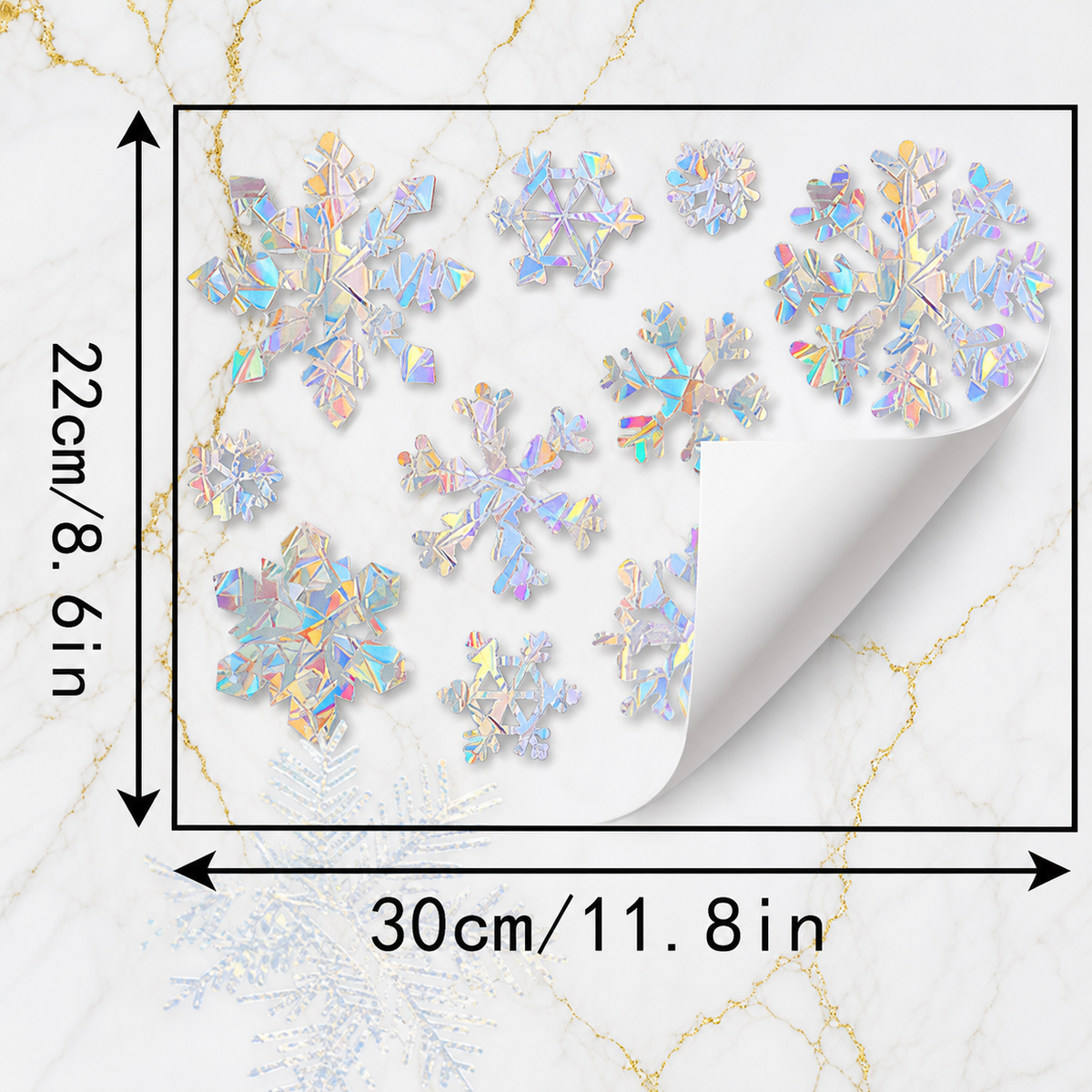 Reusable Snowflake Suncatcher Window Stickers