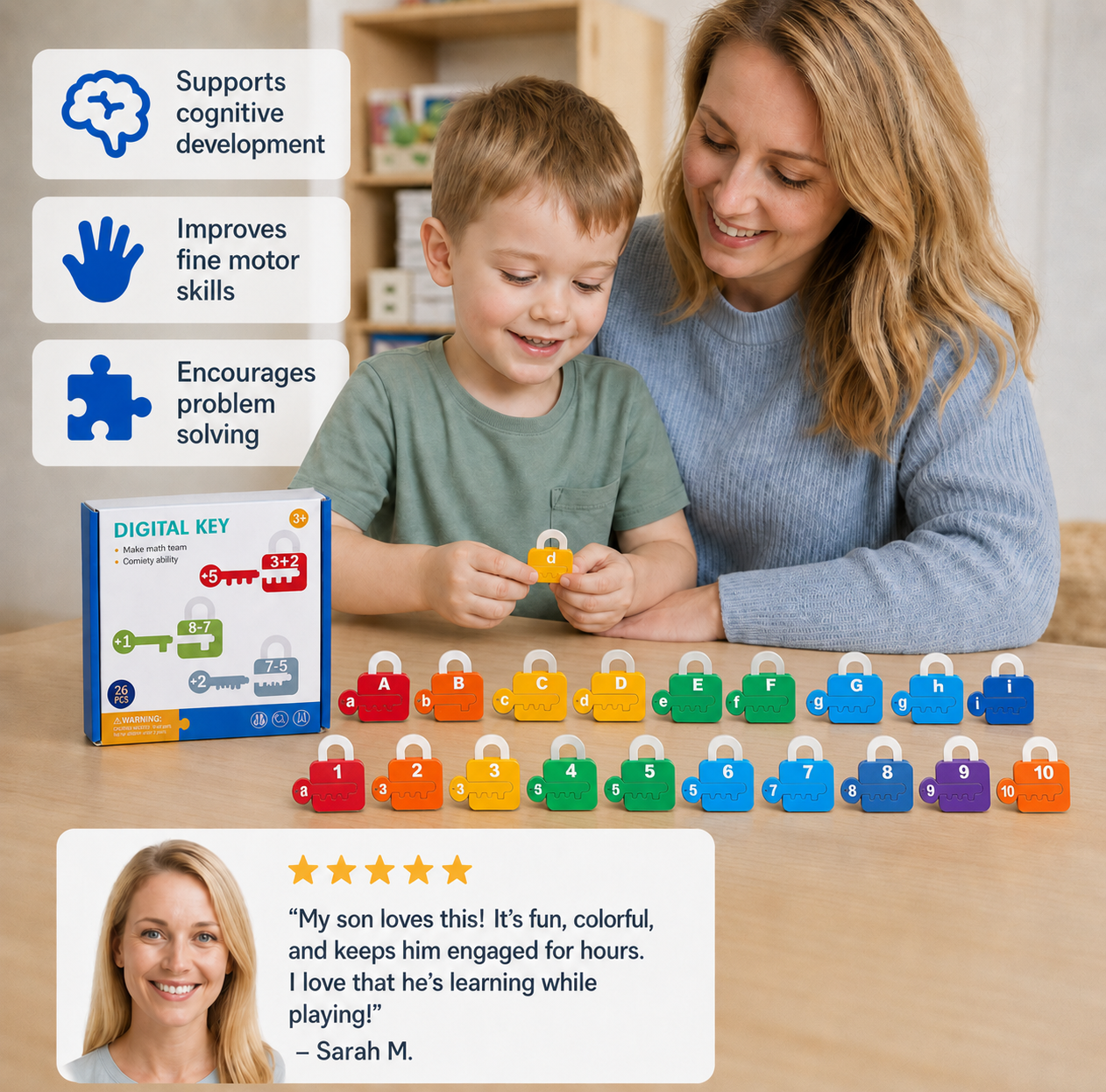 Letters and Maths Locks and Keys Educational Game