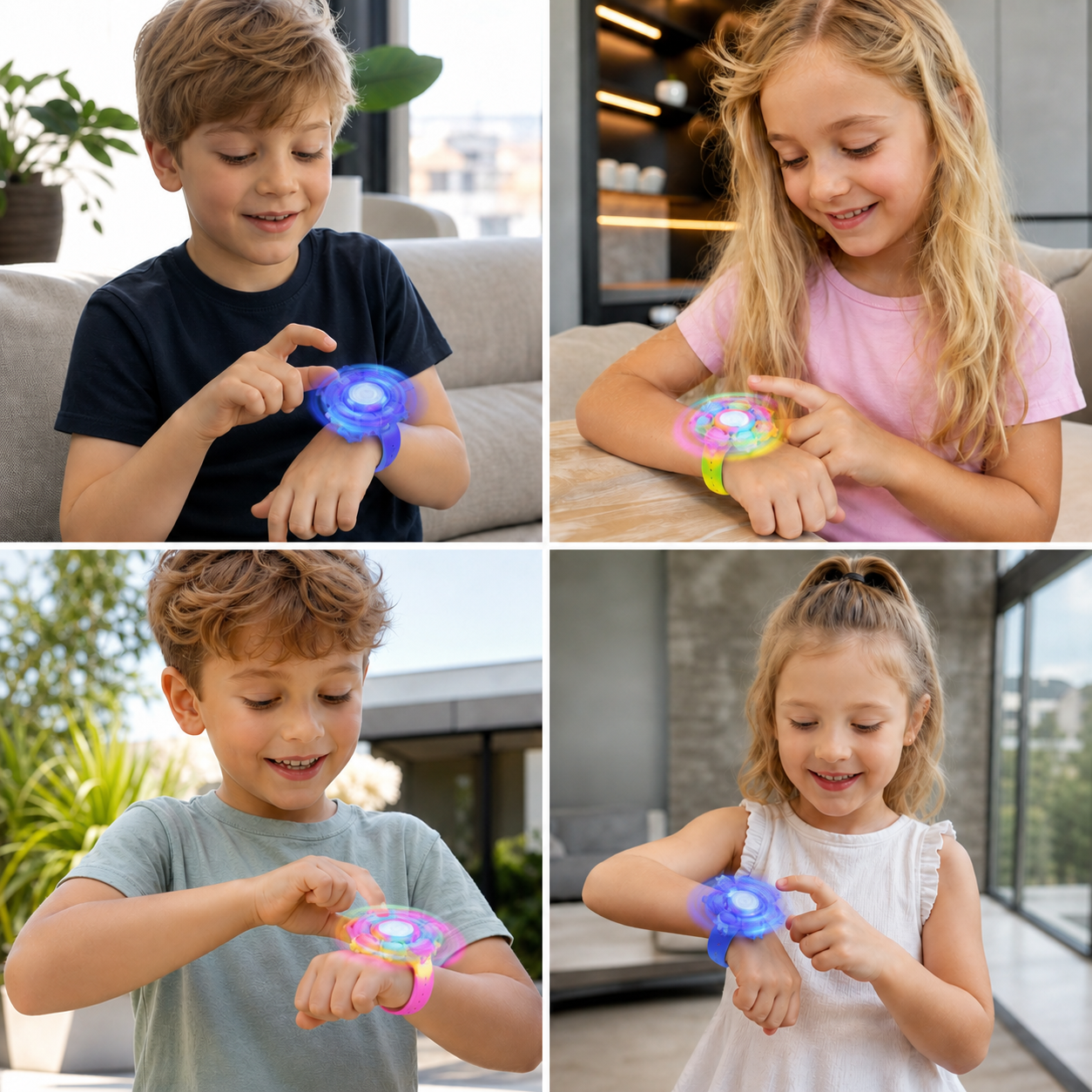 Fidget Spinner Bracelet - Wearable Stress Reliever for Kids
