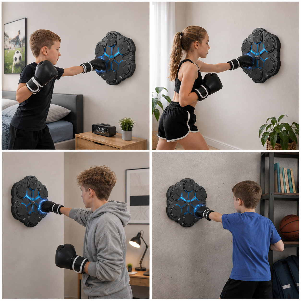Bluetooth Music Boxing Trainer – Interactive Wall Punching Target with Lights & Sound