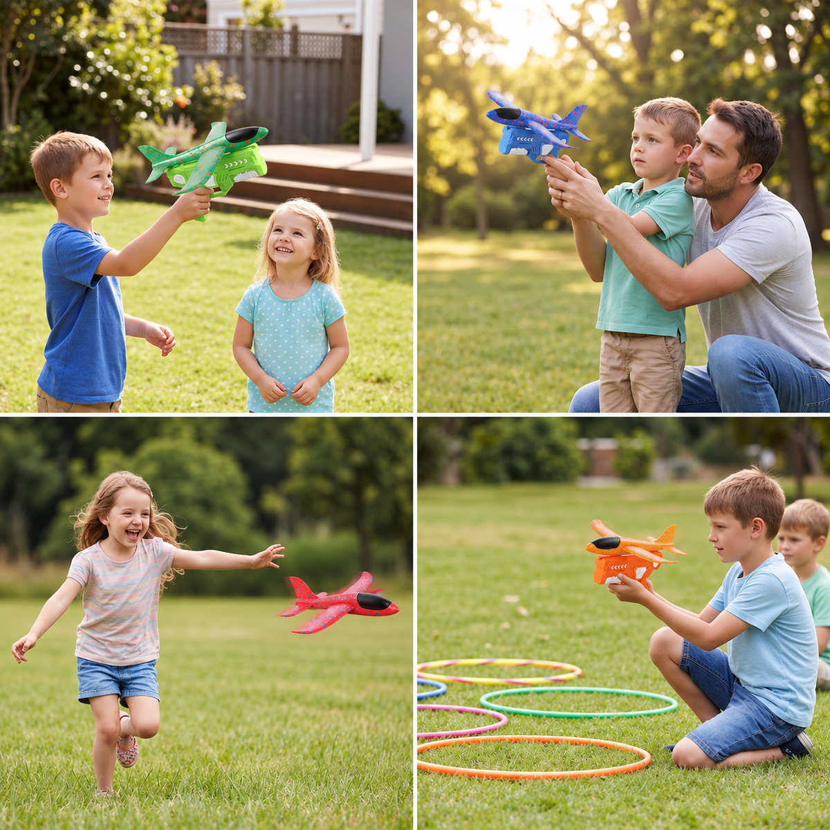 Foam Glider Airplane Launcher Set