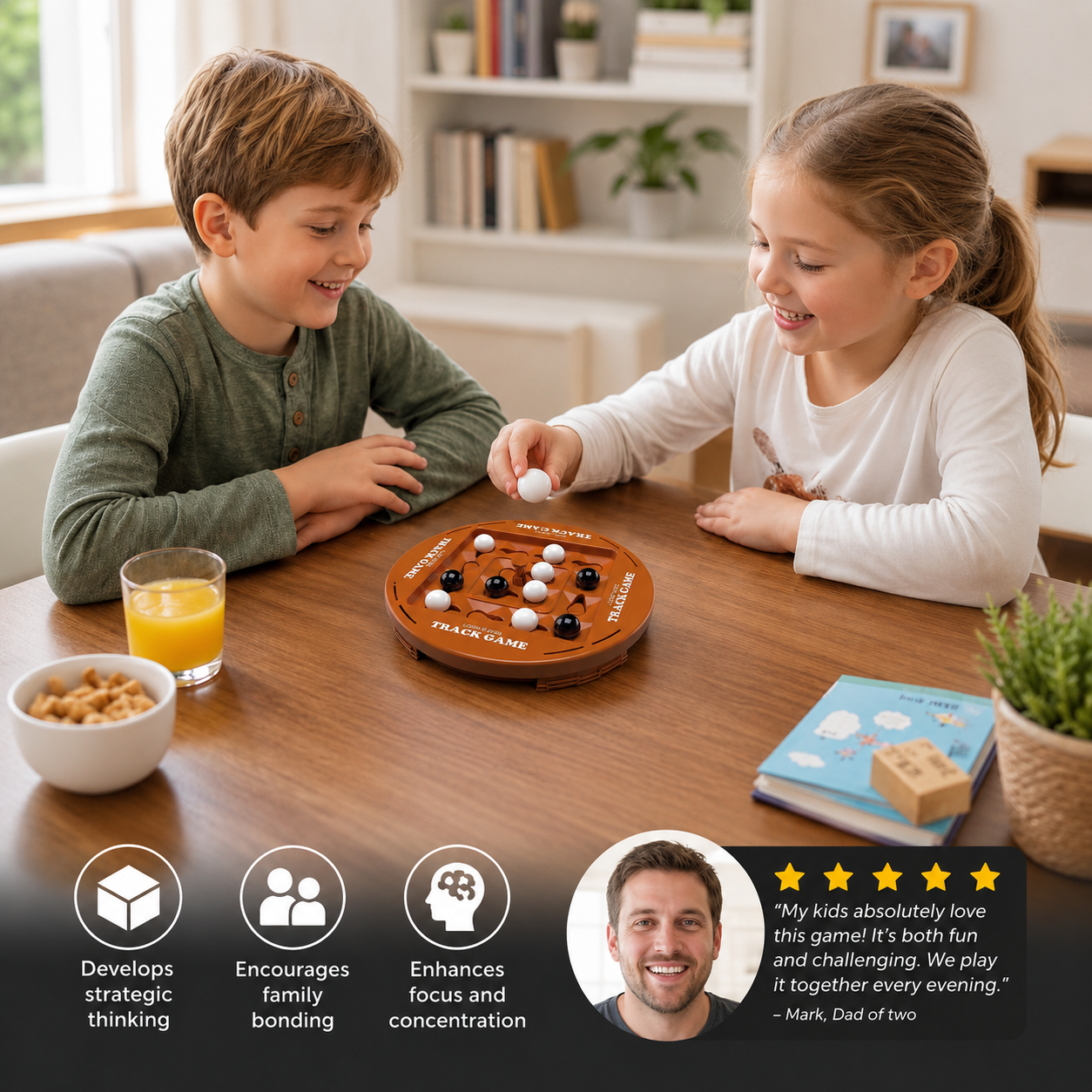 Rotating Logic Strategy Game – 4-in-a-Row Family Brain Teaser