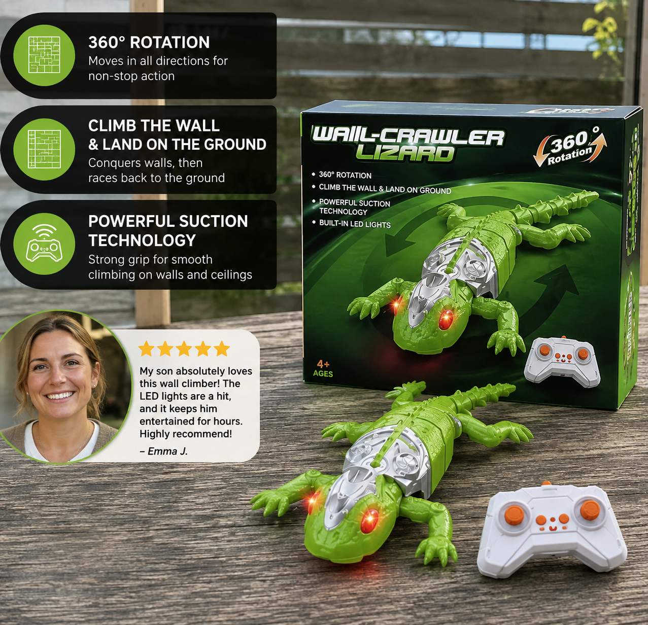 Remote Control Wall Climbing Spider/Gecko – RC Climbing Toy for Walls & Ceilings