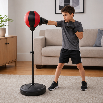 Kids Boxing Set with Standing Punching Bag & Gloves – Adjustable Height Training Set for Ages 3–8