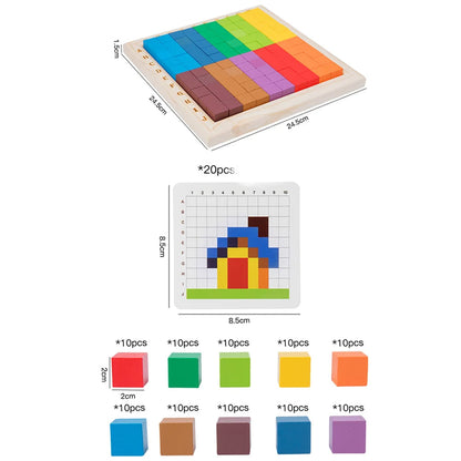 Montessori Colours and Numbers Learning Blocks