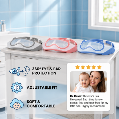 Adjustable Baby Water & Shampoo Visor with 360° Eye & Ear Protection