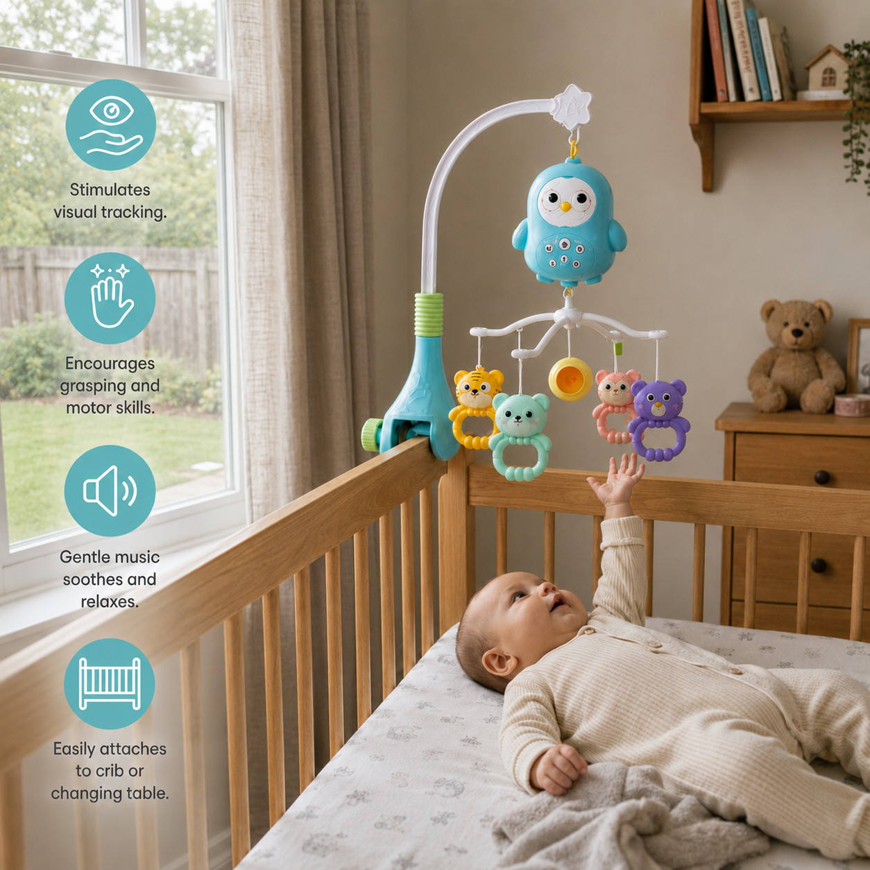 Hanging Mobile for Baby Cot & Changing Table