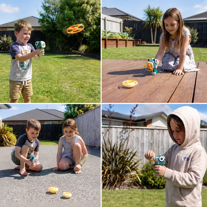 2in1 Dino Spinning Top and Frisbee Launcher Toy