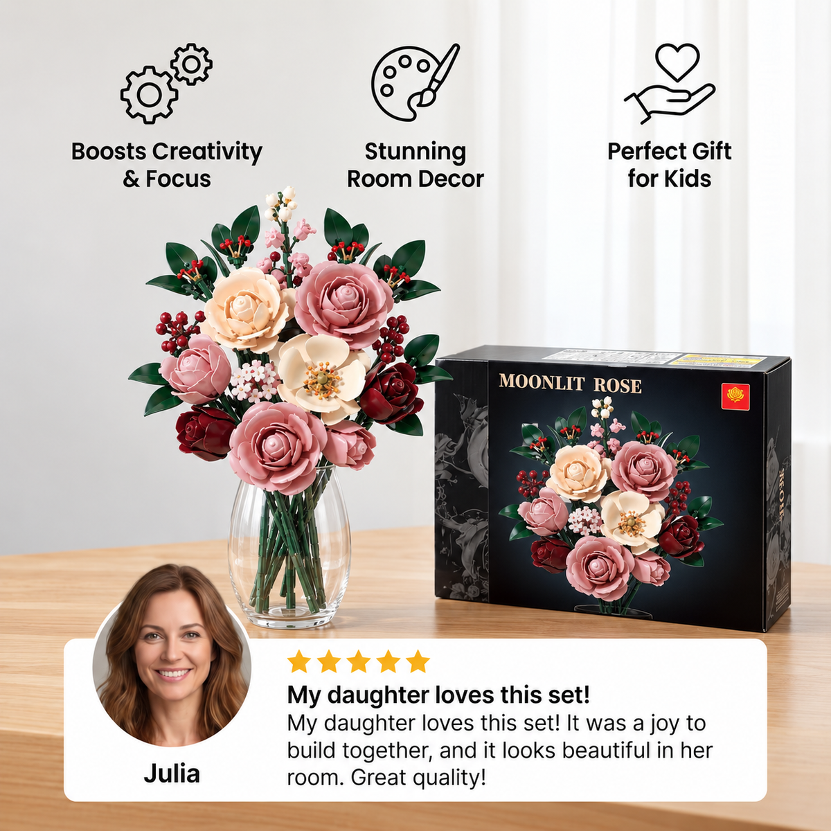 Flower Building Block Bouquet Set