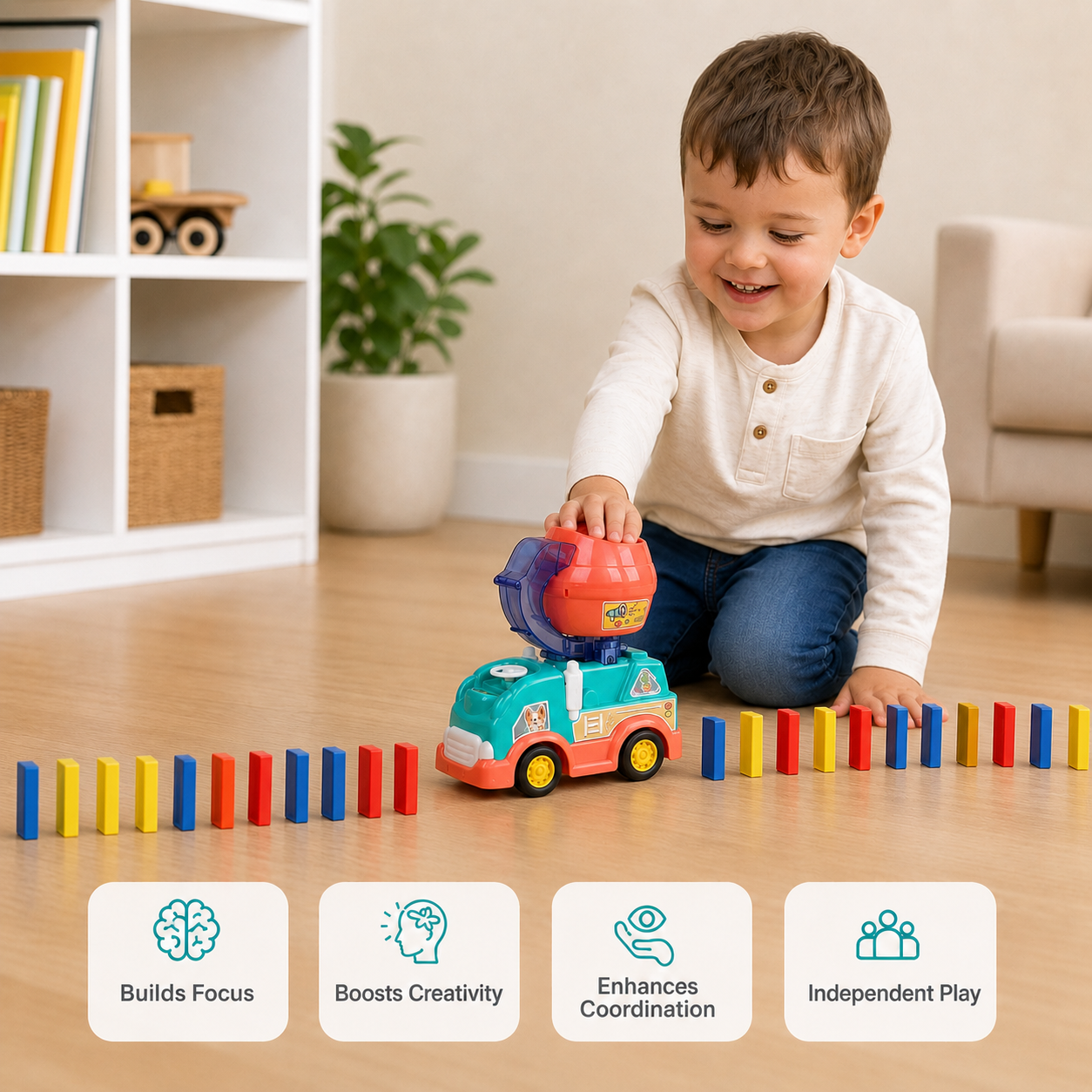 Montessori Domino Truck
