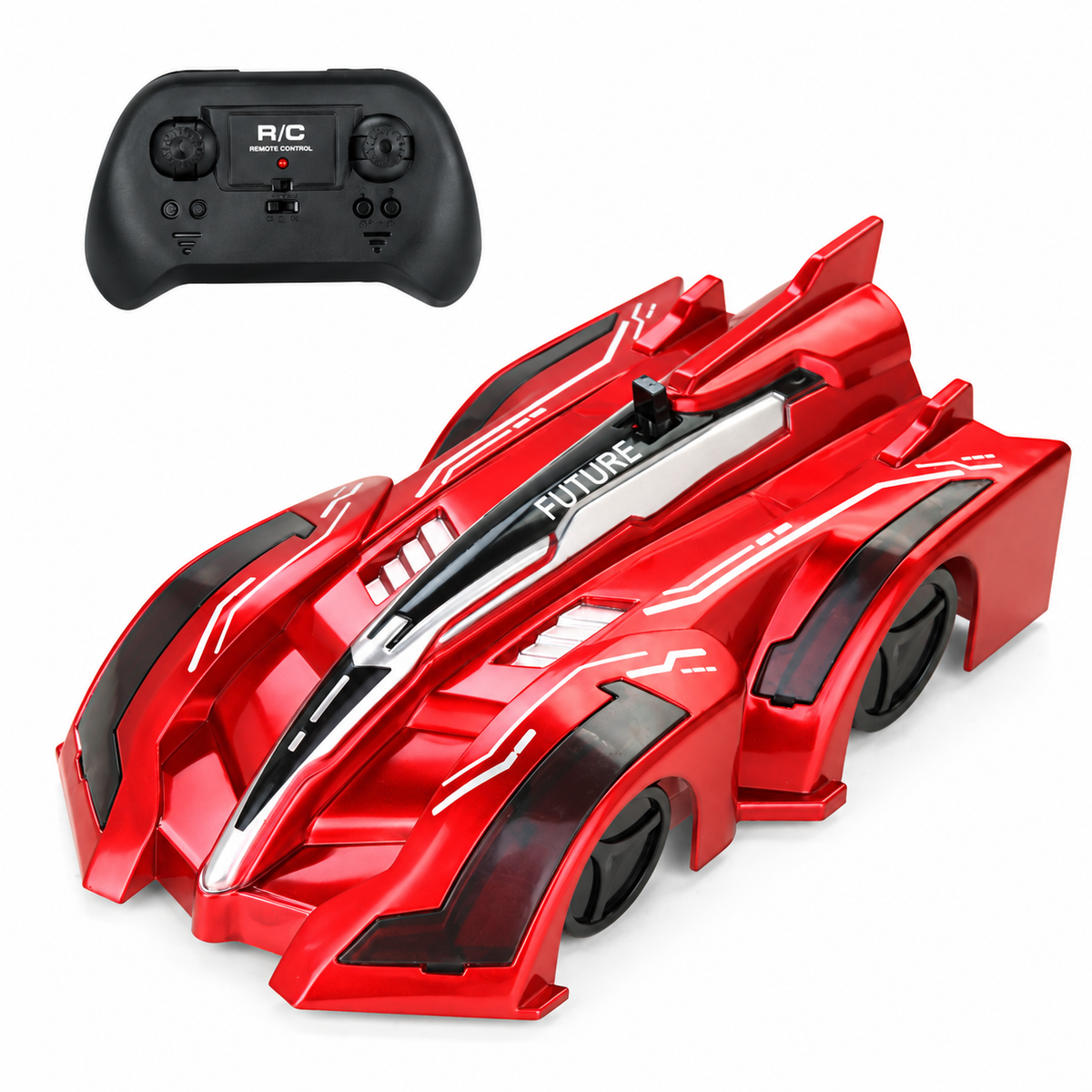 Remote Control Wall-Climbing Car with LED Lights