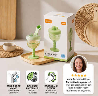Spill-Proof Baby Straw Training Cup
