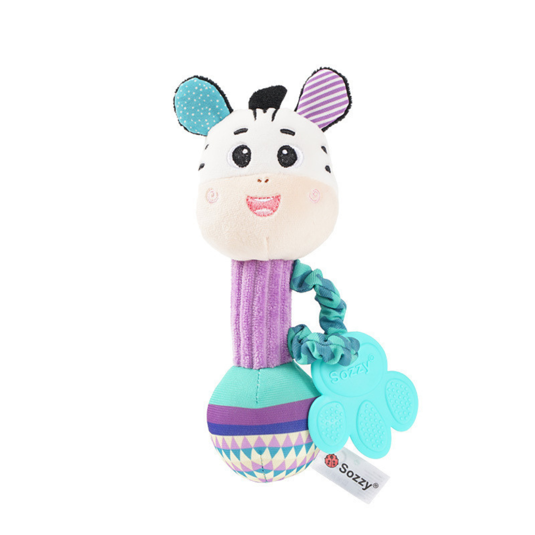 Soothing silicone plush toy for teething babies