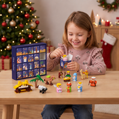 Christmas Nativity Building Blocks Advent Calendar for Kids