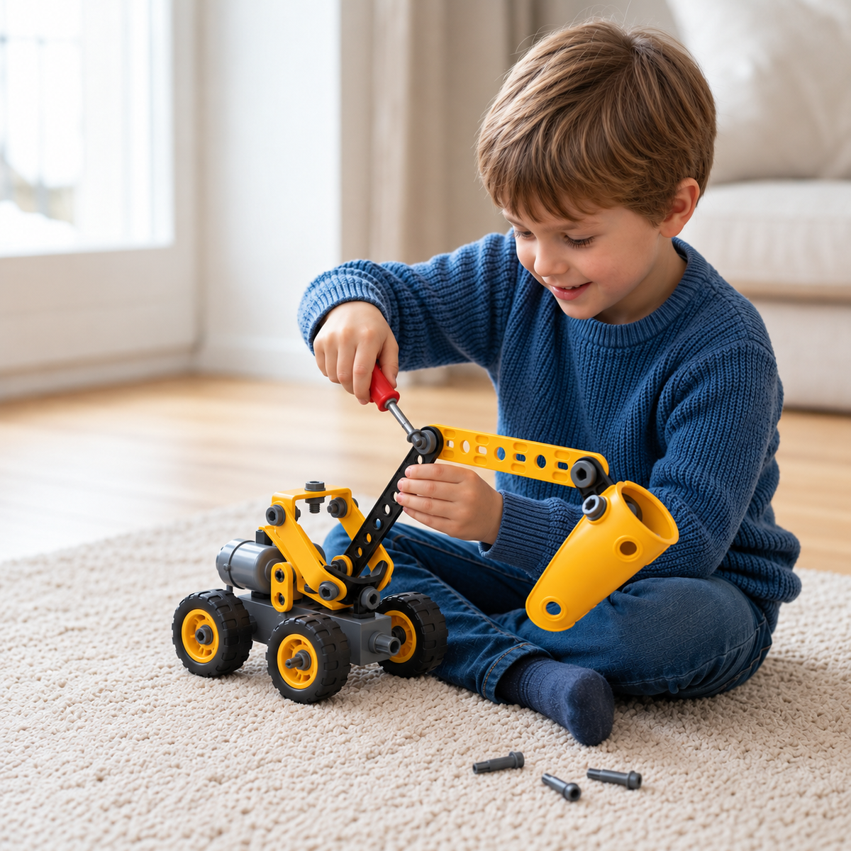 10-in-1 Creative Electric Construction Truck Building Set for Kids