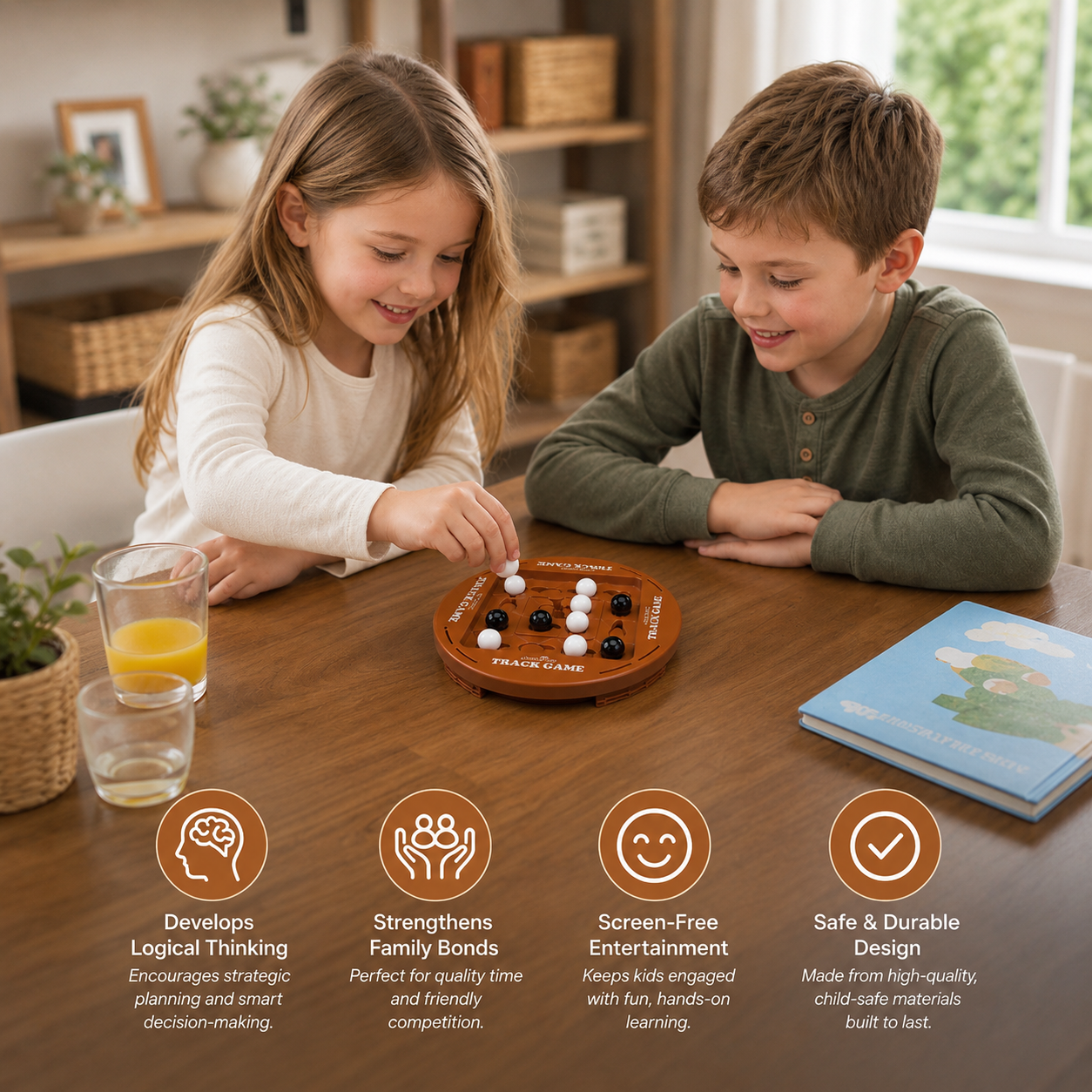 Rotating Logic Strategy Game – 4-in-a-Row Family Brain Teaser