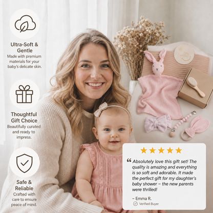 6-Piece Newborn Gift Box Set – Baby Essentials Starter Kit