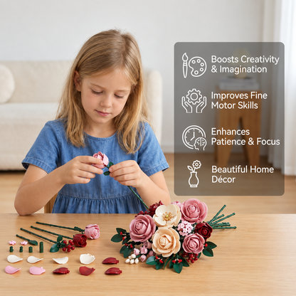 Flower Building Block Bouquet Set