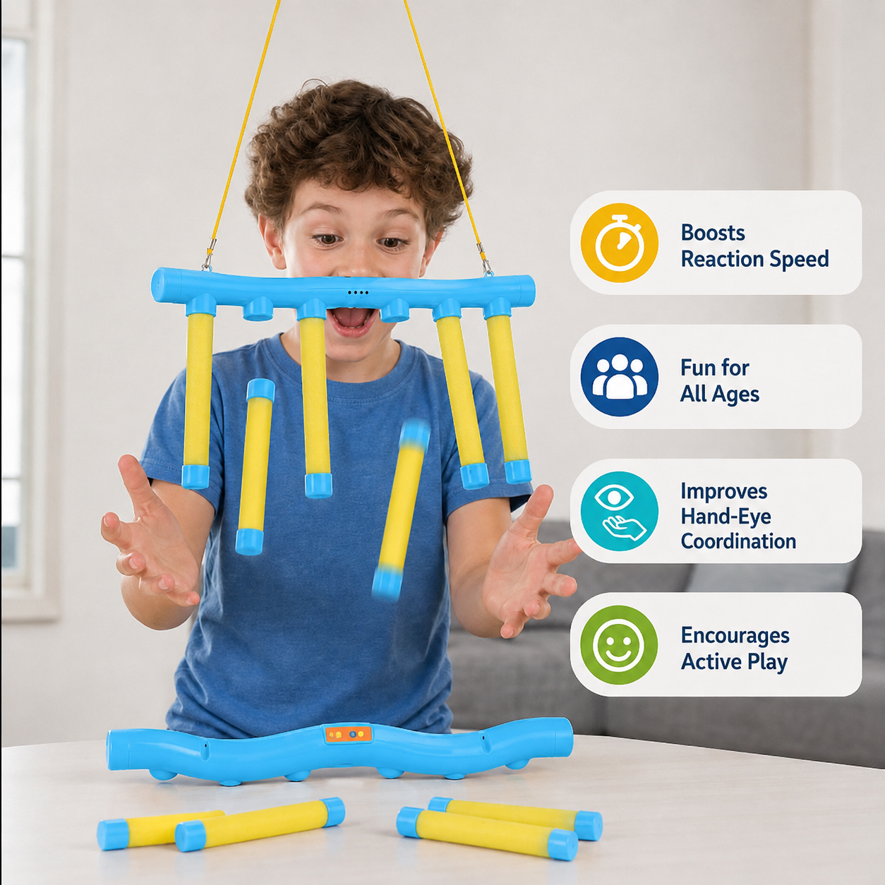 Falling Sticks Kids Reaction Game