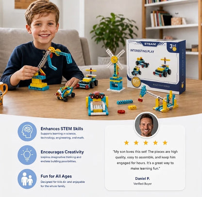 3in1 Science and Engineering Building Blocks Play Set