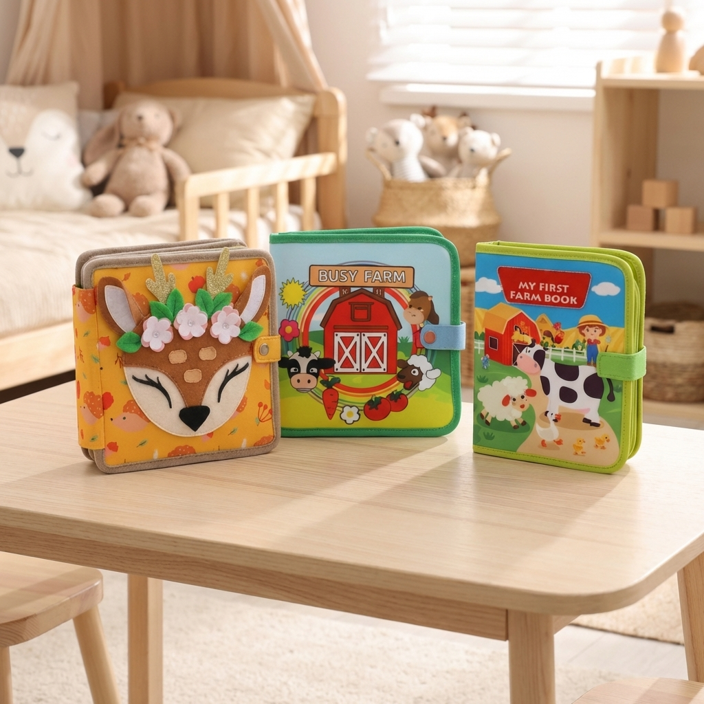 3-Piece Montessori Learning & Story Book Set for Kids