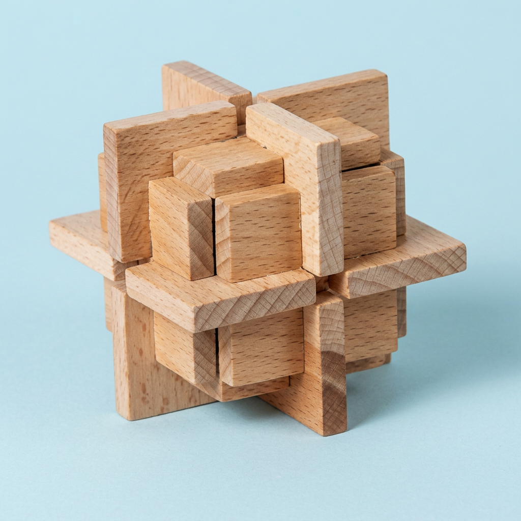 Montessori 3D Wooden Brain Puzzle - Early Learning Toy