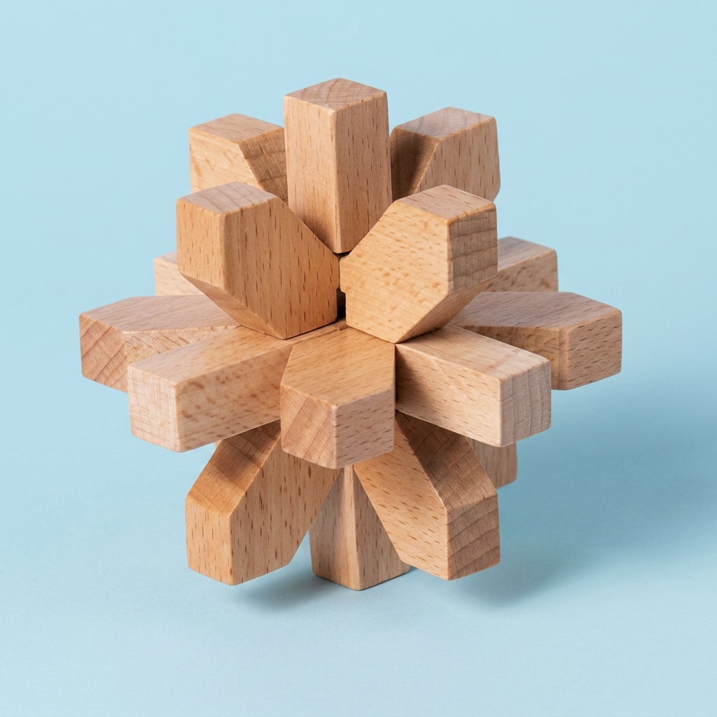 Montessori 3D Wooden Brain Puzzle - Early Learning Toy