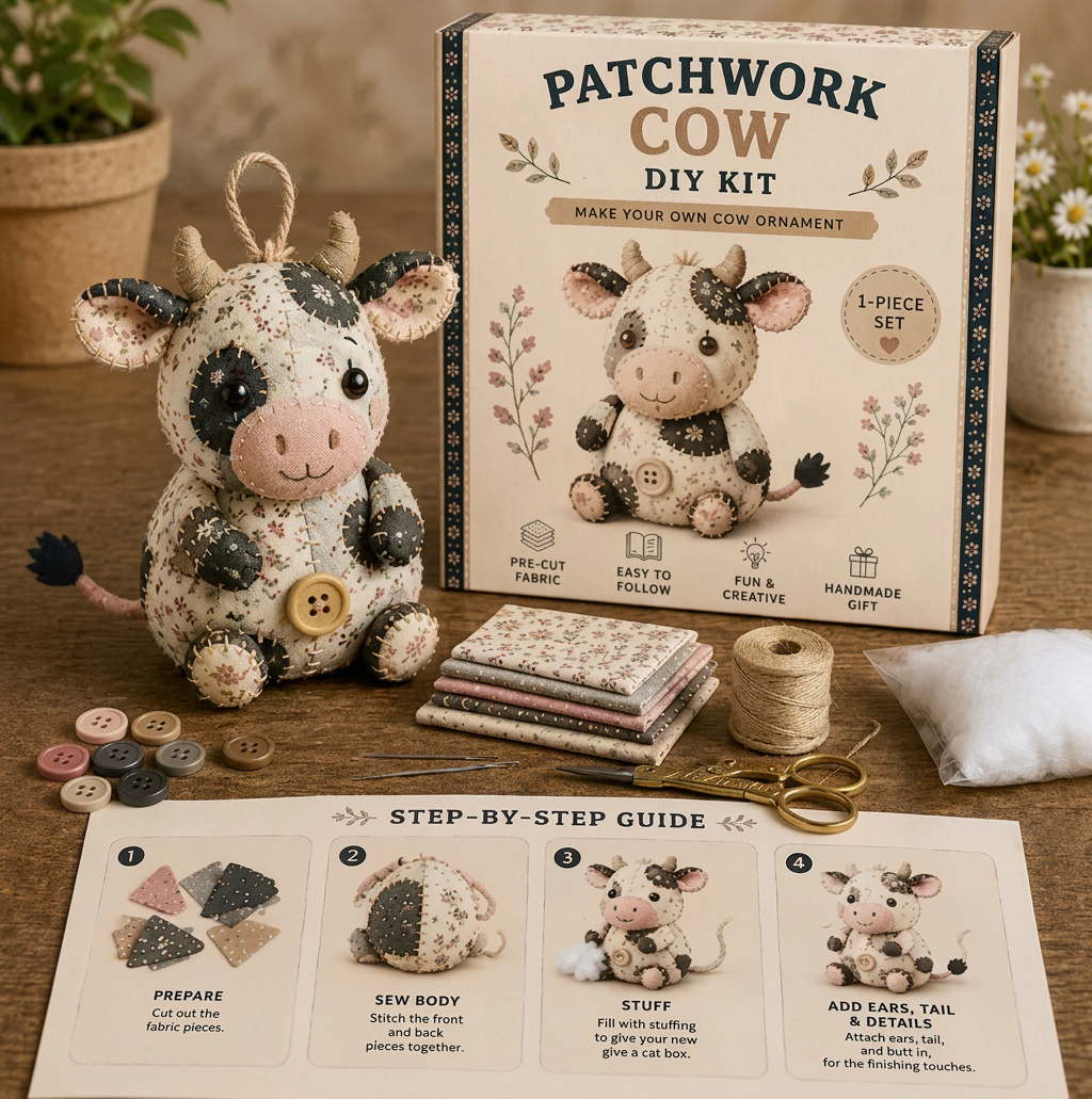 DIY Animal Sewing Kit – Handmade Fabric Ornament Craft Set