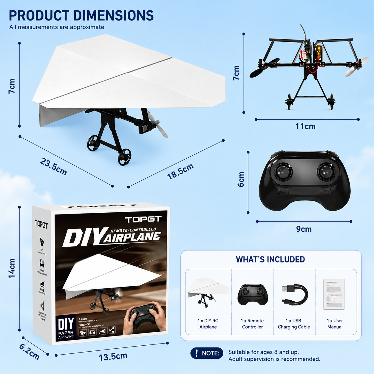 DIY Remote Control Paper Airplane Kit
