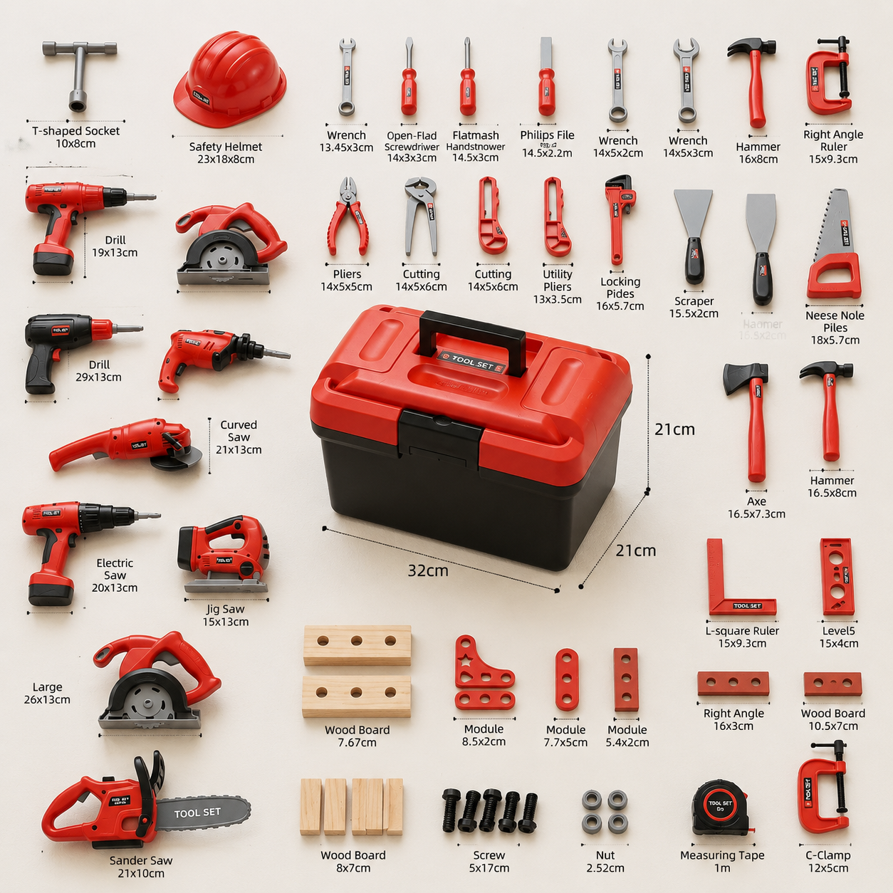 Child-Safe Tool Play Set