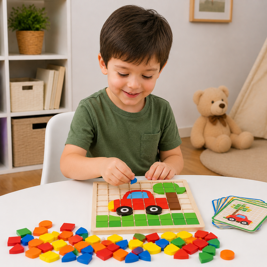 Montessori Mosaic Puzzle Colours and Shapes Game