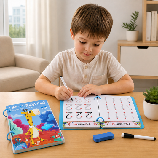 Line Drawing - Pen Control Training Book for Kids