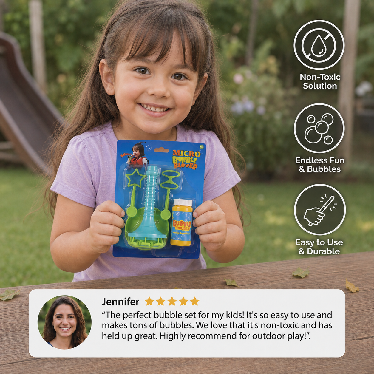 Magic Bubble Blower Stick Set