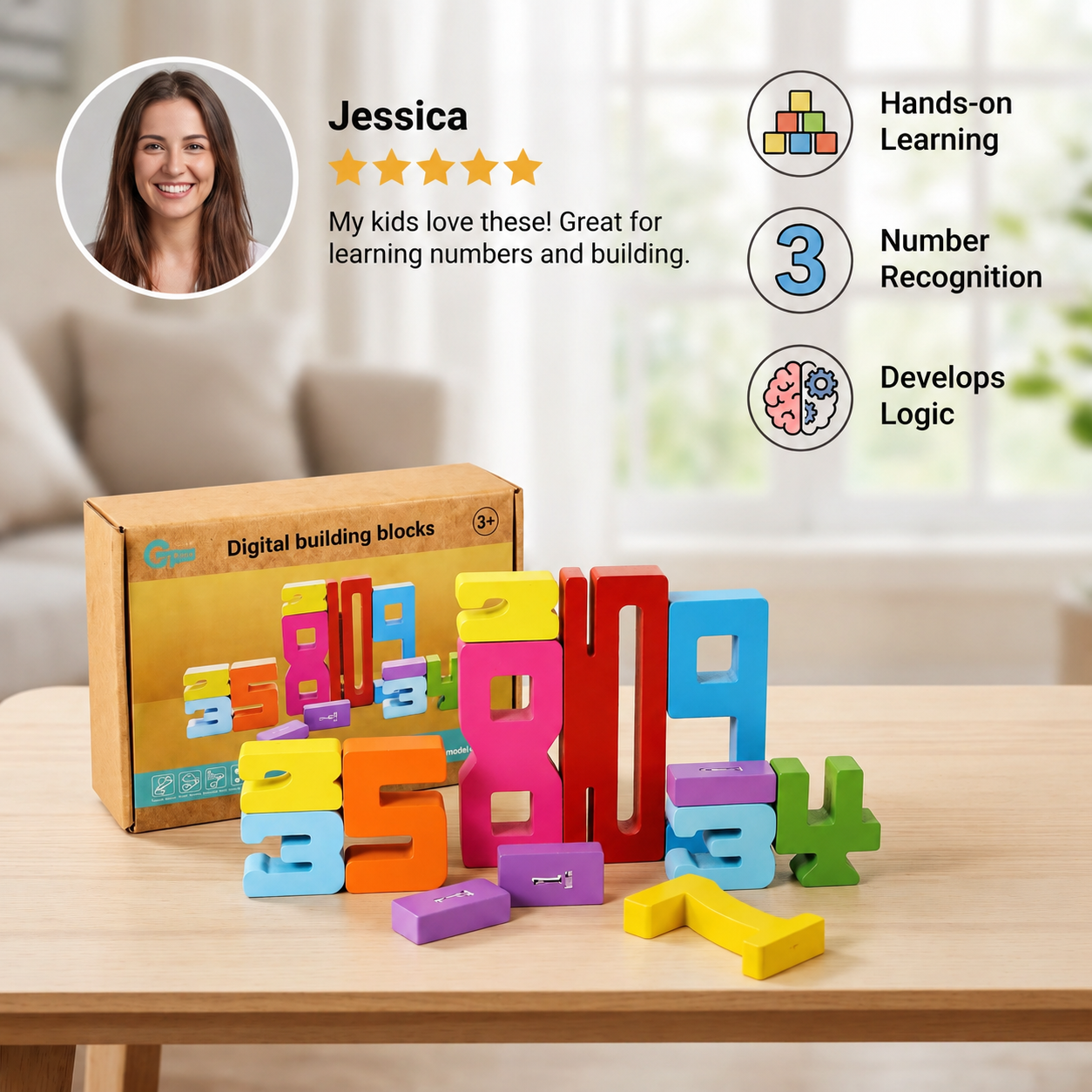 Educational Maths and Numbers Learning Blocks