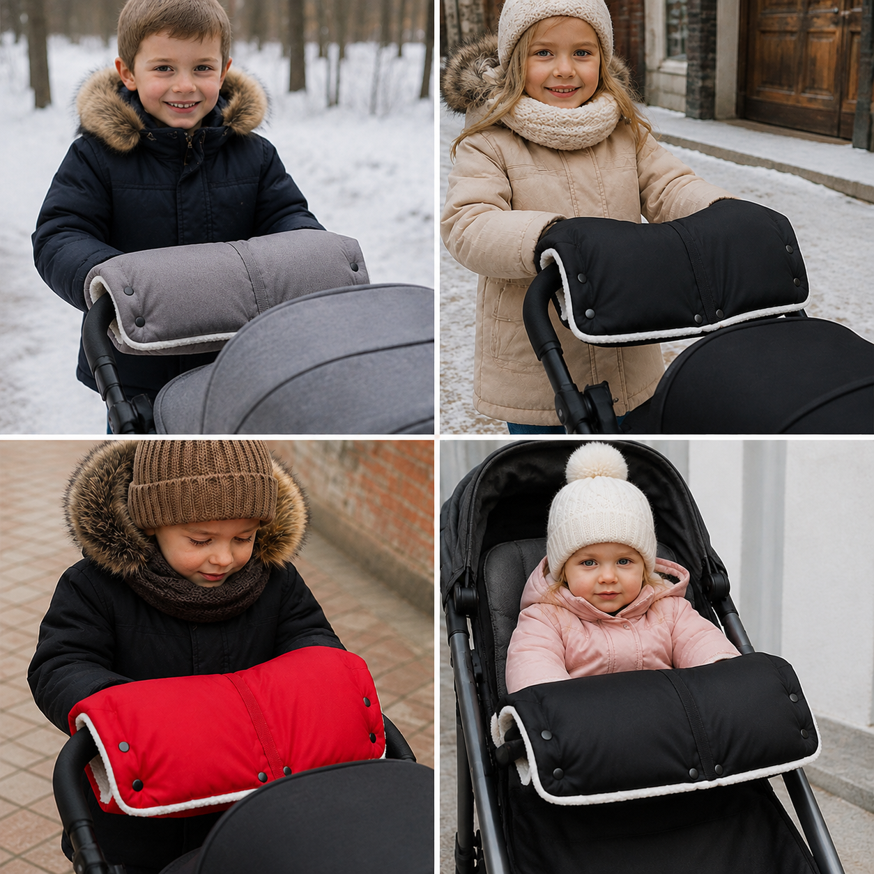 Cosy hand warmer for prams and pushchairs