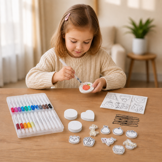 Creative Sponge Painting Art Set for Kids – DIY Bubble Effect Craft Kit