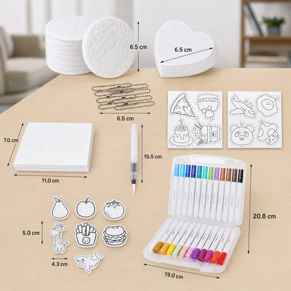 Creative Sponge Painting Art Set for Kids – DIY Bubble Effect Craft Kit