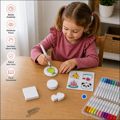 Creative Sponge Painting Art Set for Kids – DIY Bubble Effect Craft Kit